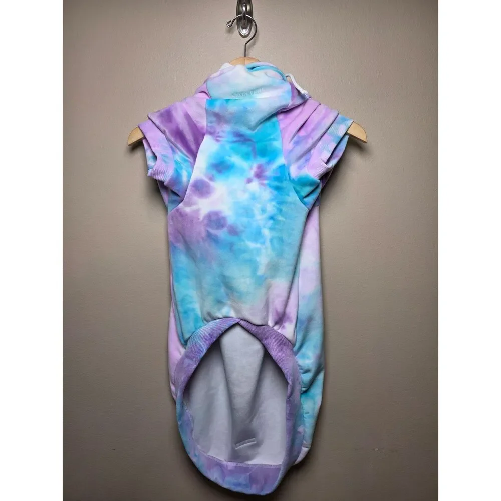 Spark Paws Dog Hoodie 5XL Pastel Tie Dye Plush Fleece Pet Sweatshirt NWT